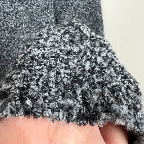 VON SAKEN Poncho Sweater Womens One Size Gray Wool Blend Knit Toggle Longline - Picture 12 of 13